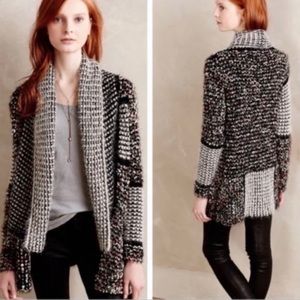 Anthropologie La Fee Verte | Eyelash Cardigan | Large Petite